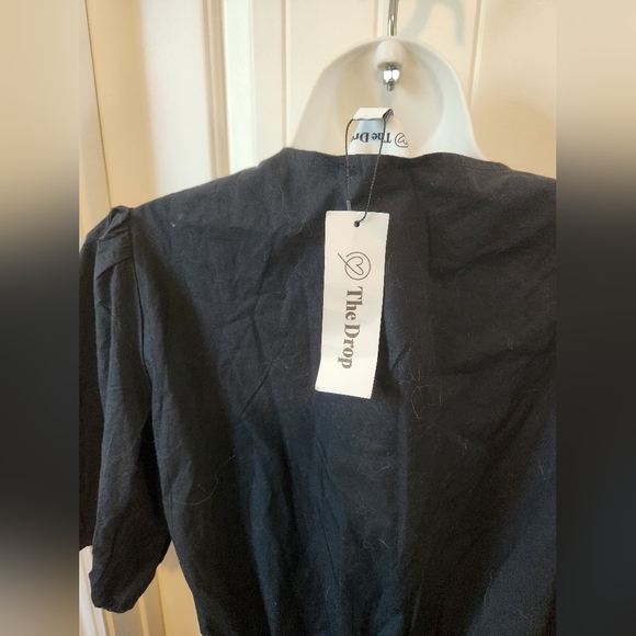 The Drop Women's Black Prisha Cut-Out Poplin Midi Dress | Sz M | NWT - Picture 11 of 11